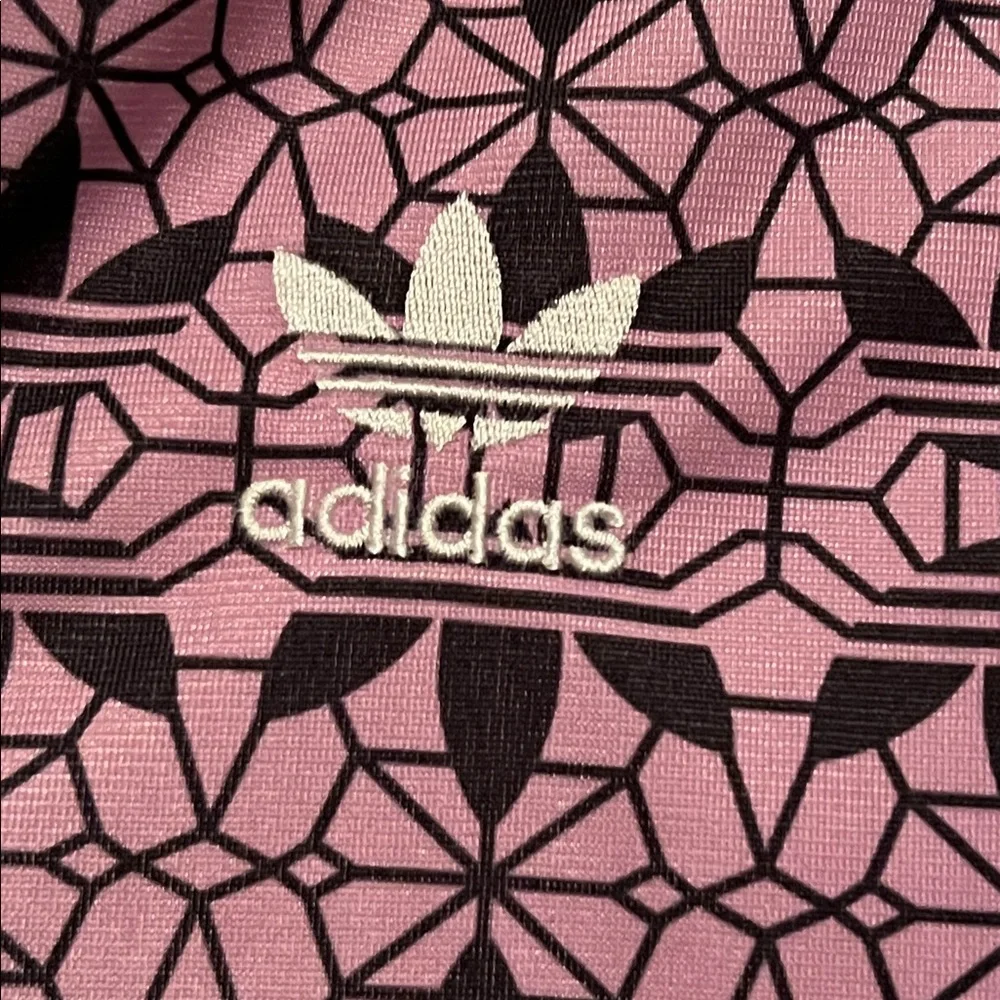 Adidas Originals Women’s Printed Track Jacket Magic Berry and Black Size XS - Picture 3 of 9